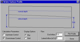 (b) Water Surface Profile Plotter