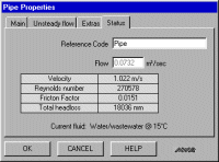 (a) Pipe Status Tab
